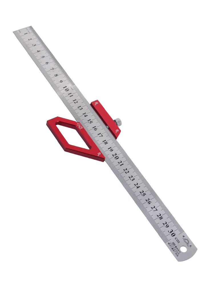 Angle Scriber Positioning Block Stop 45//60/90 Degrees Block Aluminum Alloy Steel Ruler Fixed Steel Ruler Limit