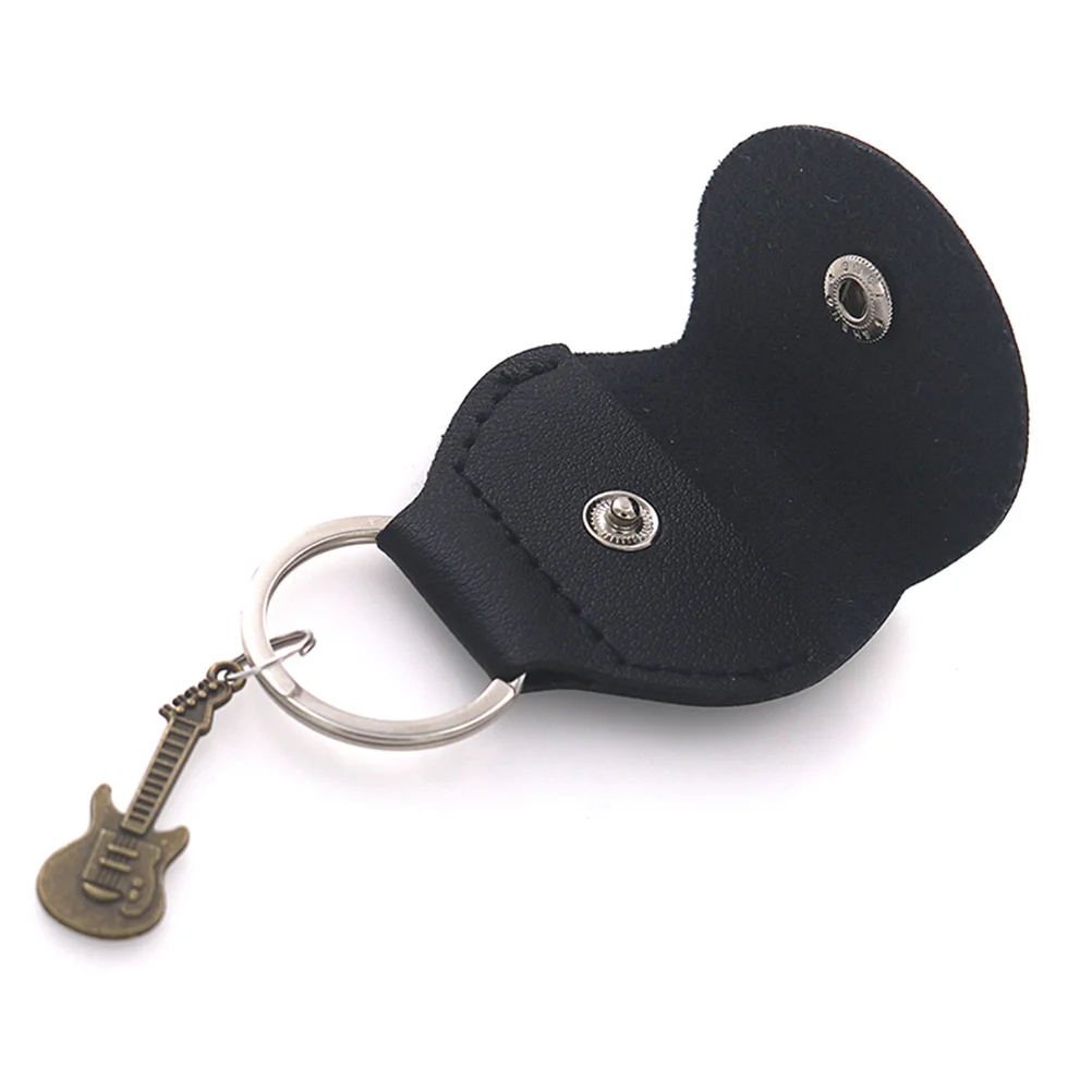 

Guitar Pick Bag PU Portable Storage Case for Picks Plectrums Musical Instruments Parts Compact Size