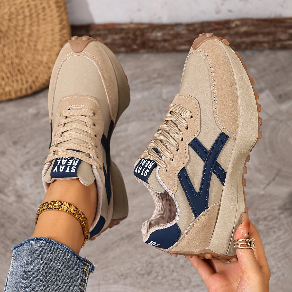 

Женские модные кроссовки для активного отдыха, повседневная обувь, роскошные кожаные кроссовки для тренировок, дизайнерские туфли на платформе, Zapatillas Mujer