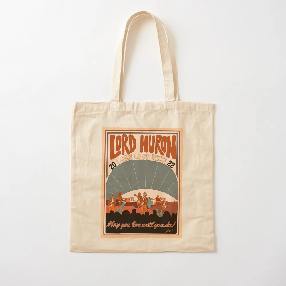 Lord Huron Long Lost Tour Concert Poster Tote Bag shopping bag logo sac pour femme tote bags men Gift bag