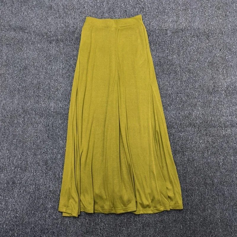 Maxdutti Abbigliamento donna minimalista 45% Lyocell 20% lana Maglione asimmetrico Gonne lavorate a maglia Set Gonna abito da donna Gonne Gonne