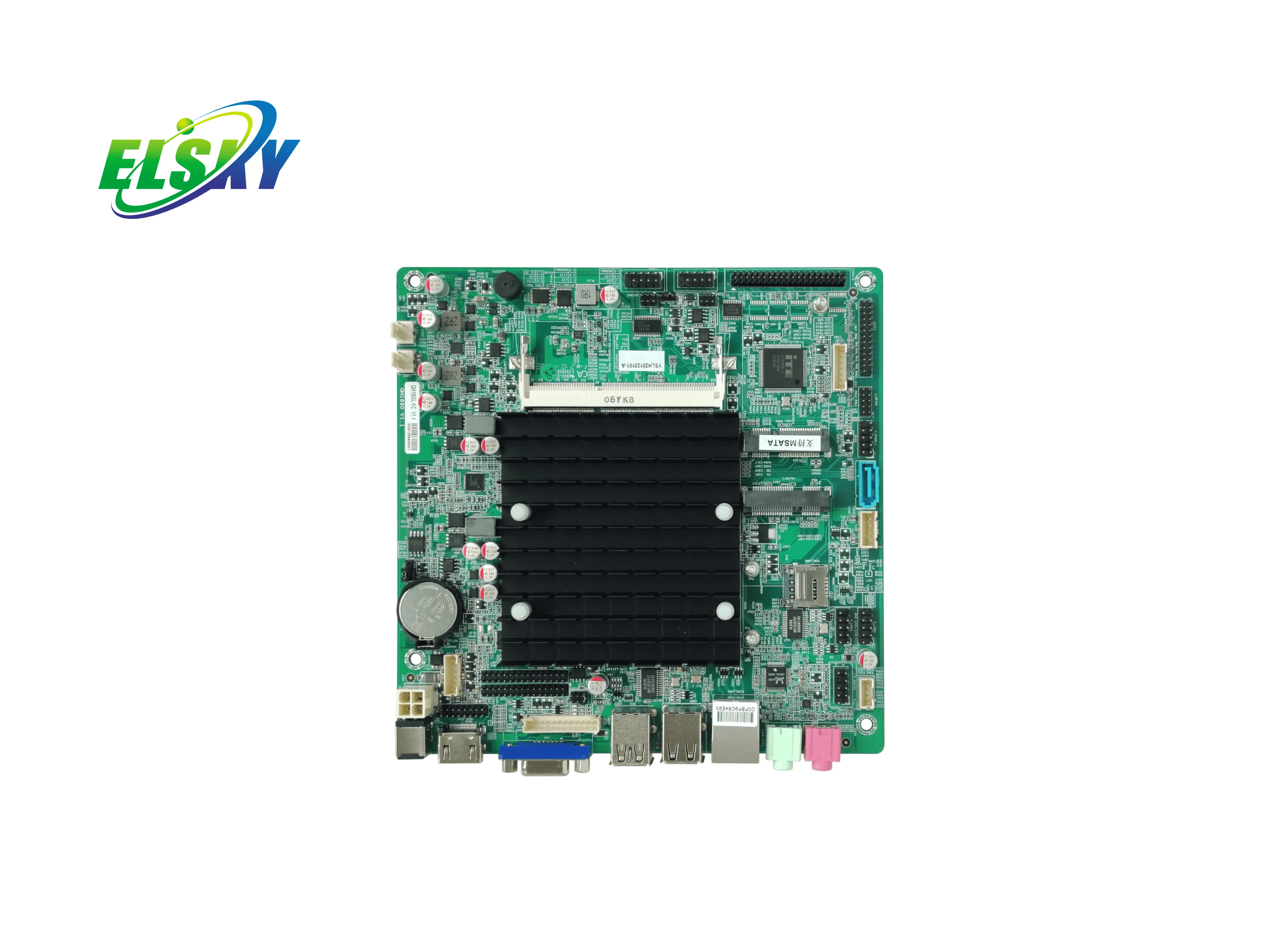 ELSKY QM1800E Industrial Mini-ITX Motherboard  Celeron J1800/J1900/Pentium J2900 DDR3 8GB Single/VGA/ Integrated New