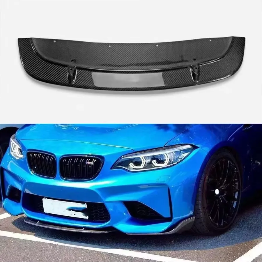 For BMW F87 M2 2014 - 2021 M2C Carbon Fiber Car Front Bumper Diverter Spoiler Diffuser Front lip chin ST Style upgraded body kit