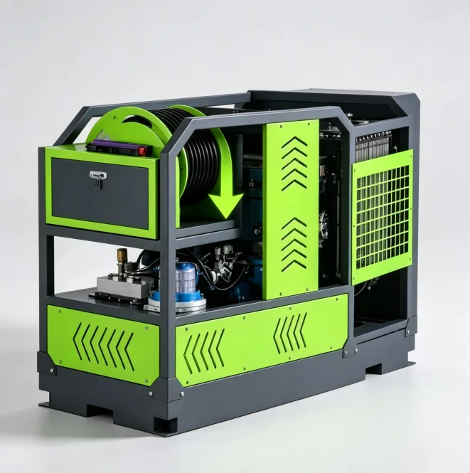 High Pressure Sewer Jetter 180Bar Electric Start Industrial Pipe Cleaner for Sale