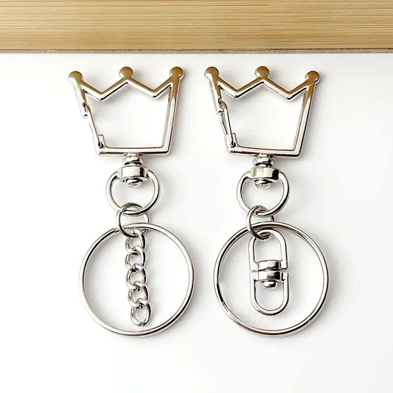12–24 Stück runde Schlüsselanhänger, drehbare Verschlüsse, Katapult-Verschlüsse, Kronen-Schlüsselanhänger, DIY-Schmuck, Spielzeug, Herstellung, Anhänger, Links, Zubehör – Detail 9