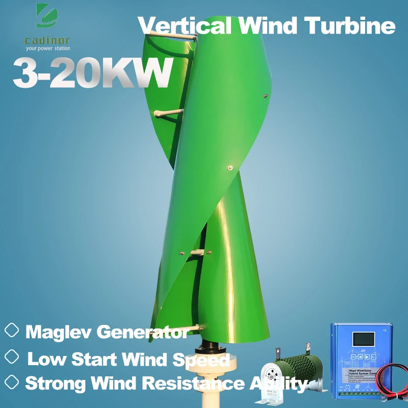 EU Duty Free Delivery 6000W 10000W 15000W Wind Vertical Turbine Generators Free Energy Windmills 24V 48V 12V MPPT Controller