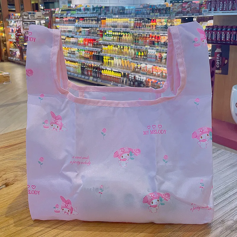 ハローキティかわいいショッピングバッグクロミアニメメロディ漫画収納袋衣類折りたたみ式大容量包装ポータブル