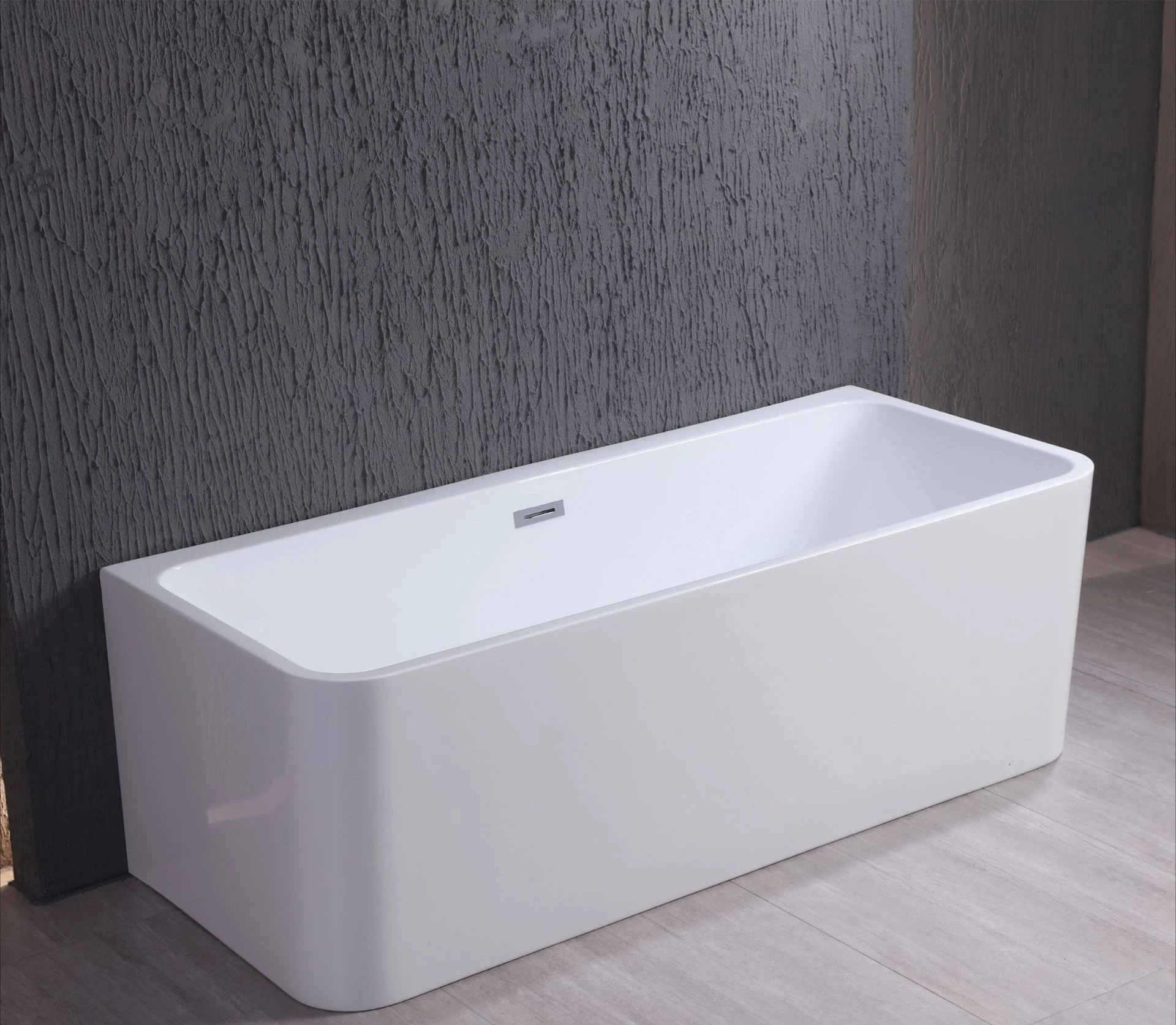 Square small arc long side facing outward sloping side straight up straight down camp acrylic bathtub