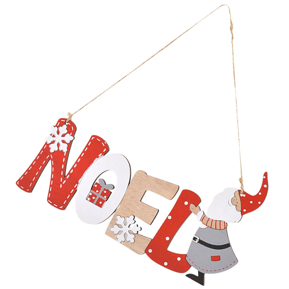 

Wooden Christmas Santa Hanging Ornament Creative Hollow Design Decorative Pendant for Tree Home Party Garden Hanging Decor