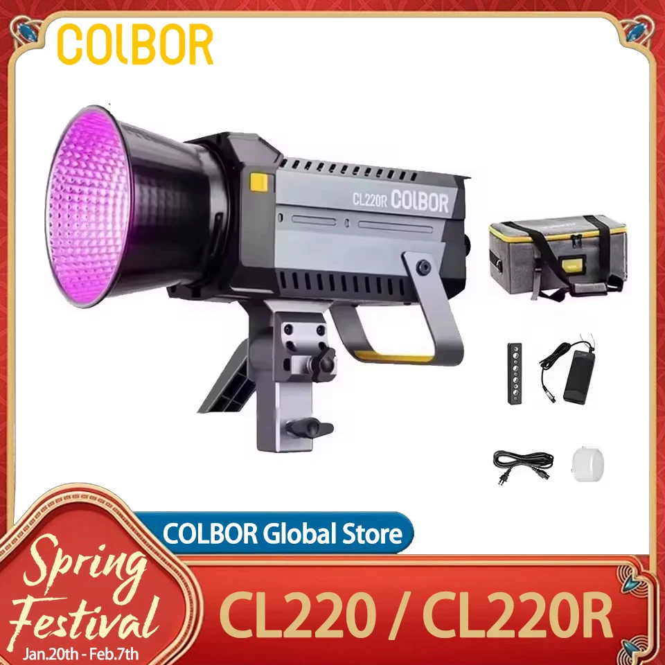 

COLBOR CL220 CL220R COB LED Video Light Photography Lighting 2700-6500K for Camera Photography Video Recording Outdoor Shooting