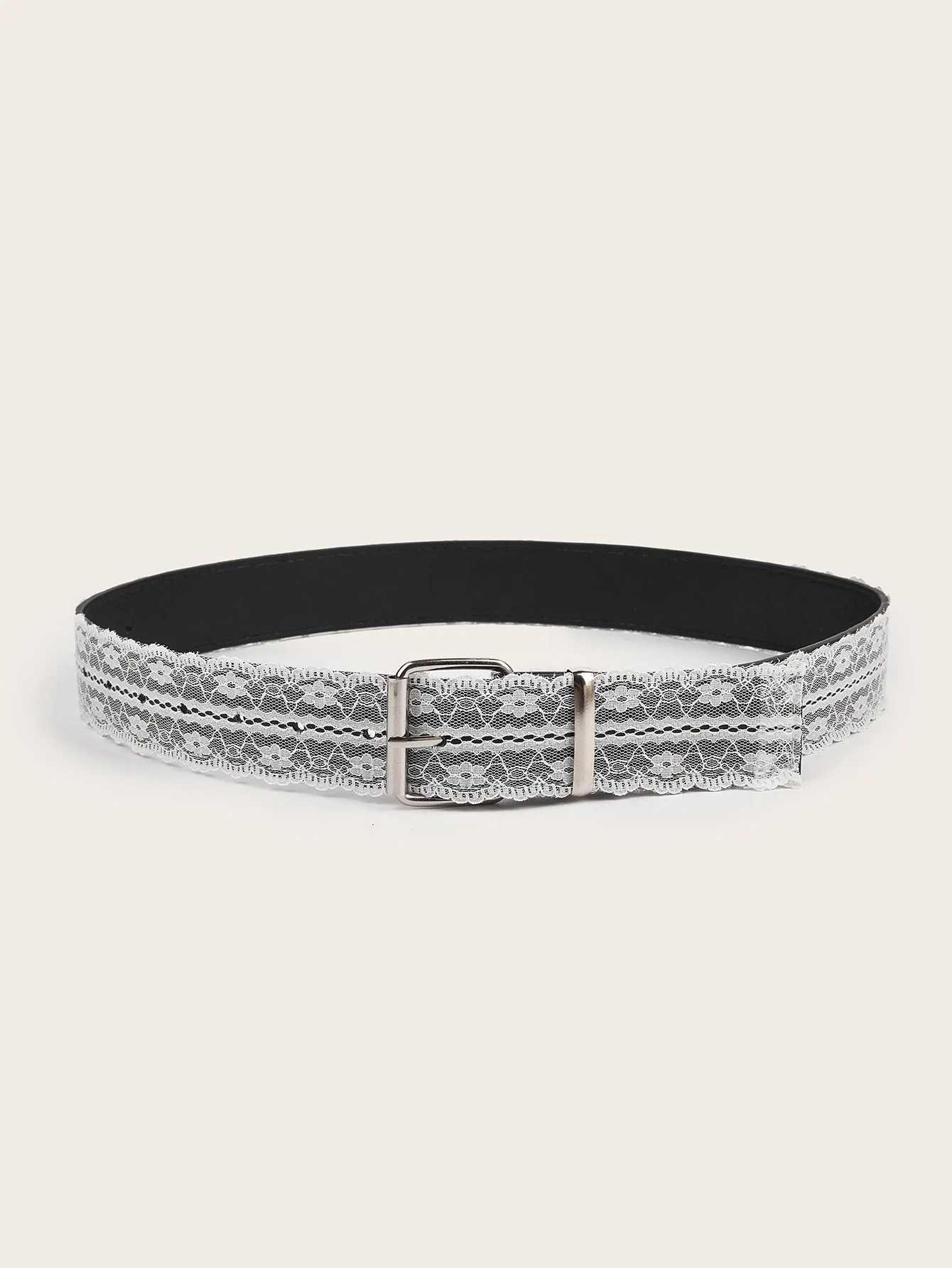 Beautiful Lace Waist Belt Leather Decor Accessory Gift Lace Waistband White Floral Casual Waist Strap Fashion Accent for Women