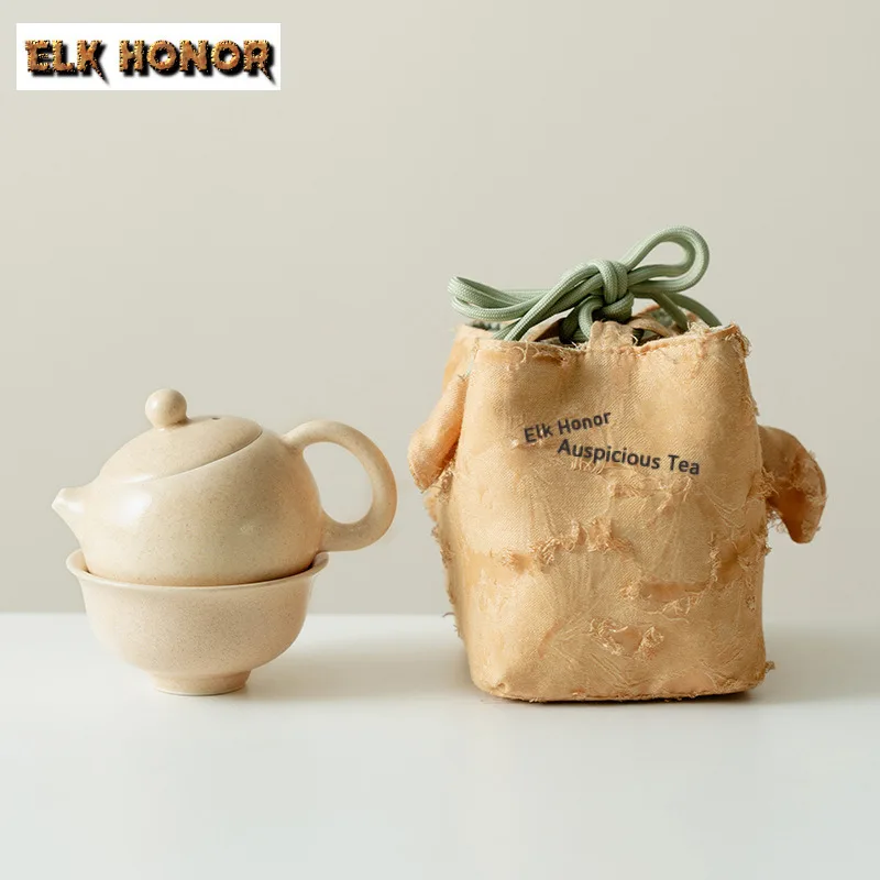 

Сплошной цвет Soda Glaze Xishi Дорожный чайный сервиз Винтаж 1 горшок 1 чашка Чайник Органайзер Портативная сумка для кемпинга Поставки Подарок