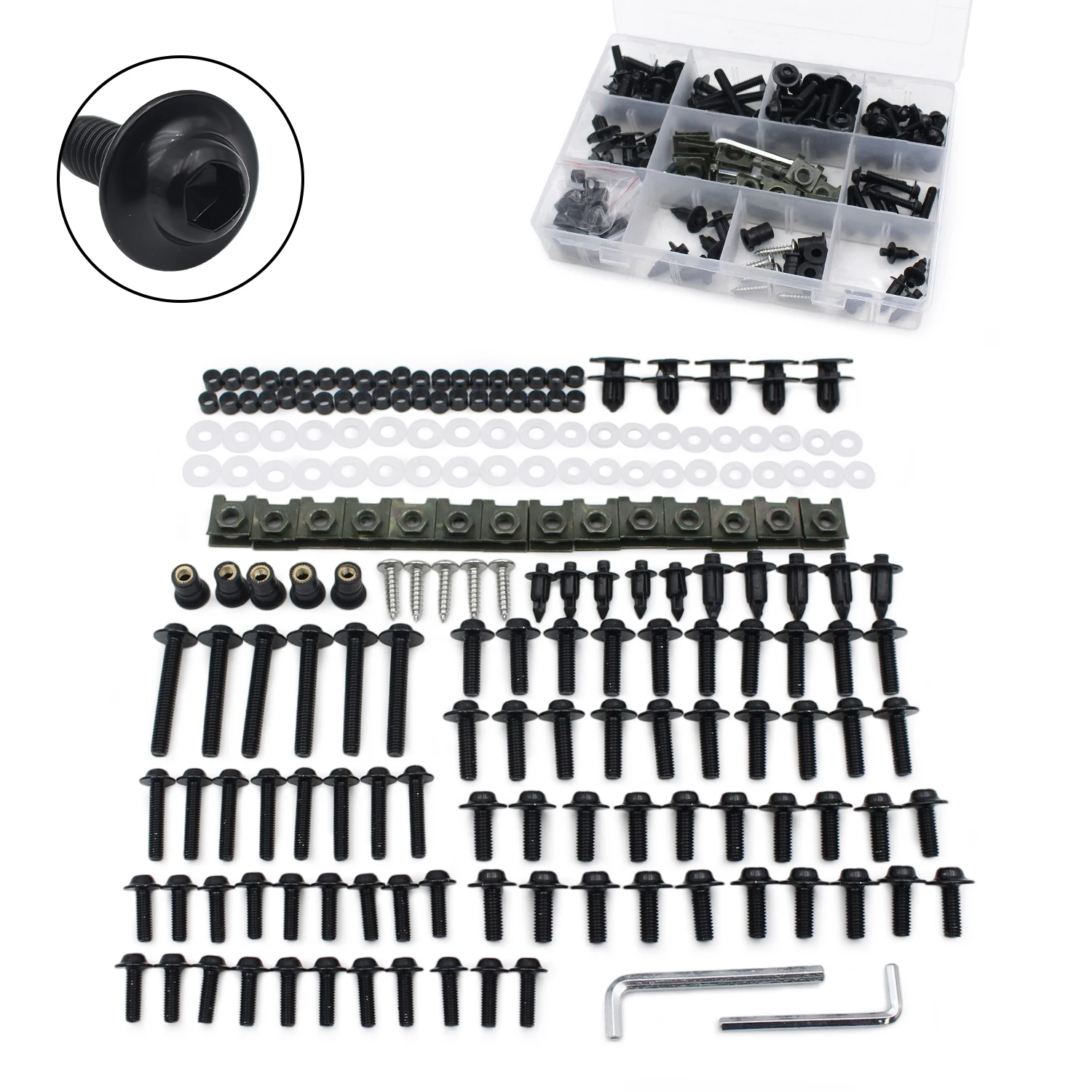 195pcs Burn Titanium Screw M5 M6 Bodywork Screws Fairing Bolt Nut Kit For KTM RC390 2015-2020 RC8R 2010 2011 2012 2013 2014 2015