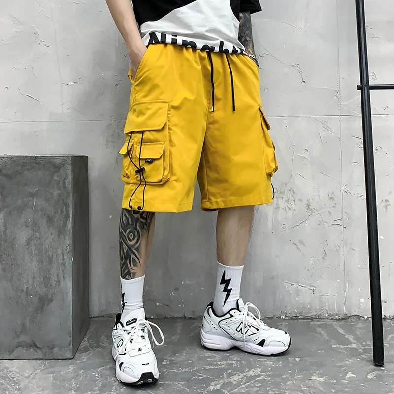 HKSH Summer Men's Workwear Shorts Trendy Brand Ins High Street Loose Outerwear Knee-length Pants Trendy Straight Pockets HK0673