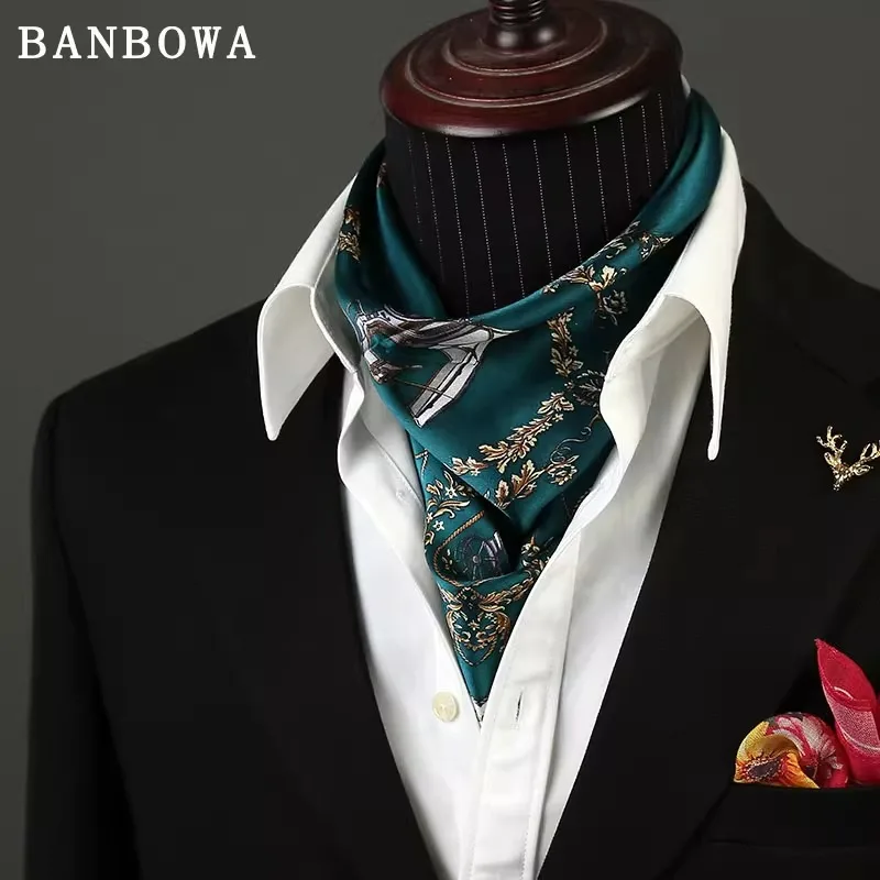 

Luxury 100% Mulberry Silk Scarf for Men | Winter Warm Business Neck Wrap | Printed Fashion Accessory | Trendy Groom Gift