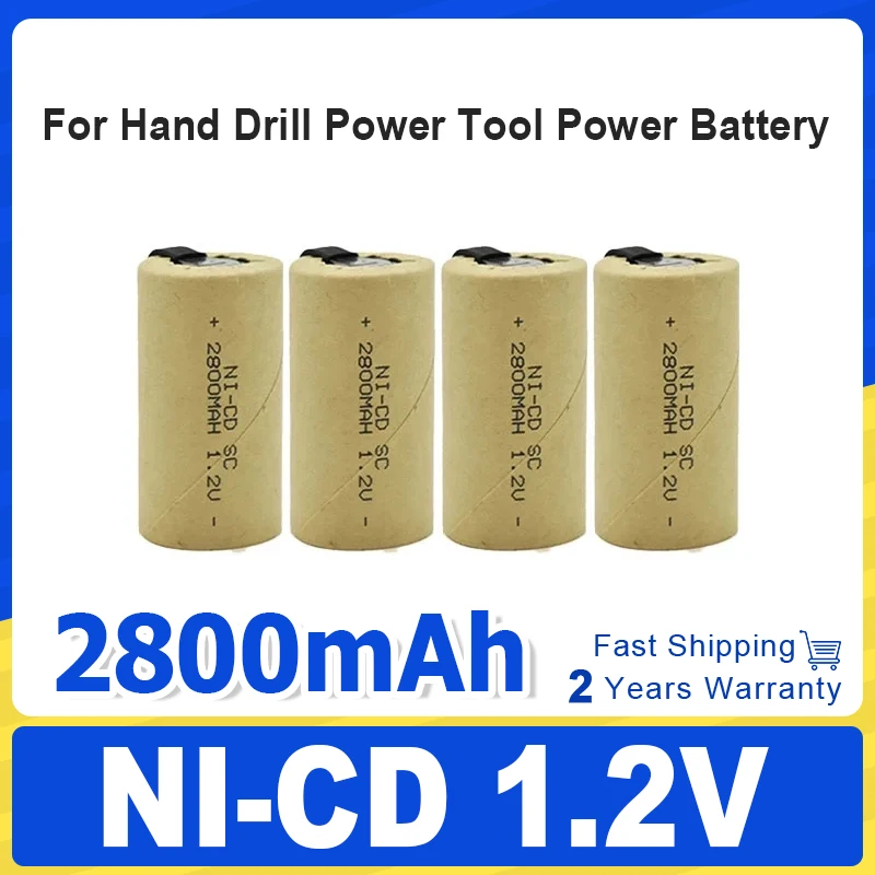 NEW 2800mAh NI-CD with nickel plate for hand drill power tool power battery, rechargeable battery 1.2V