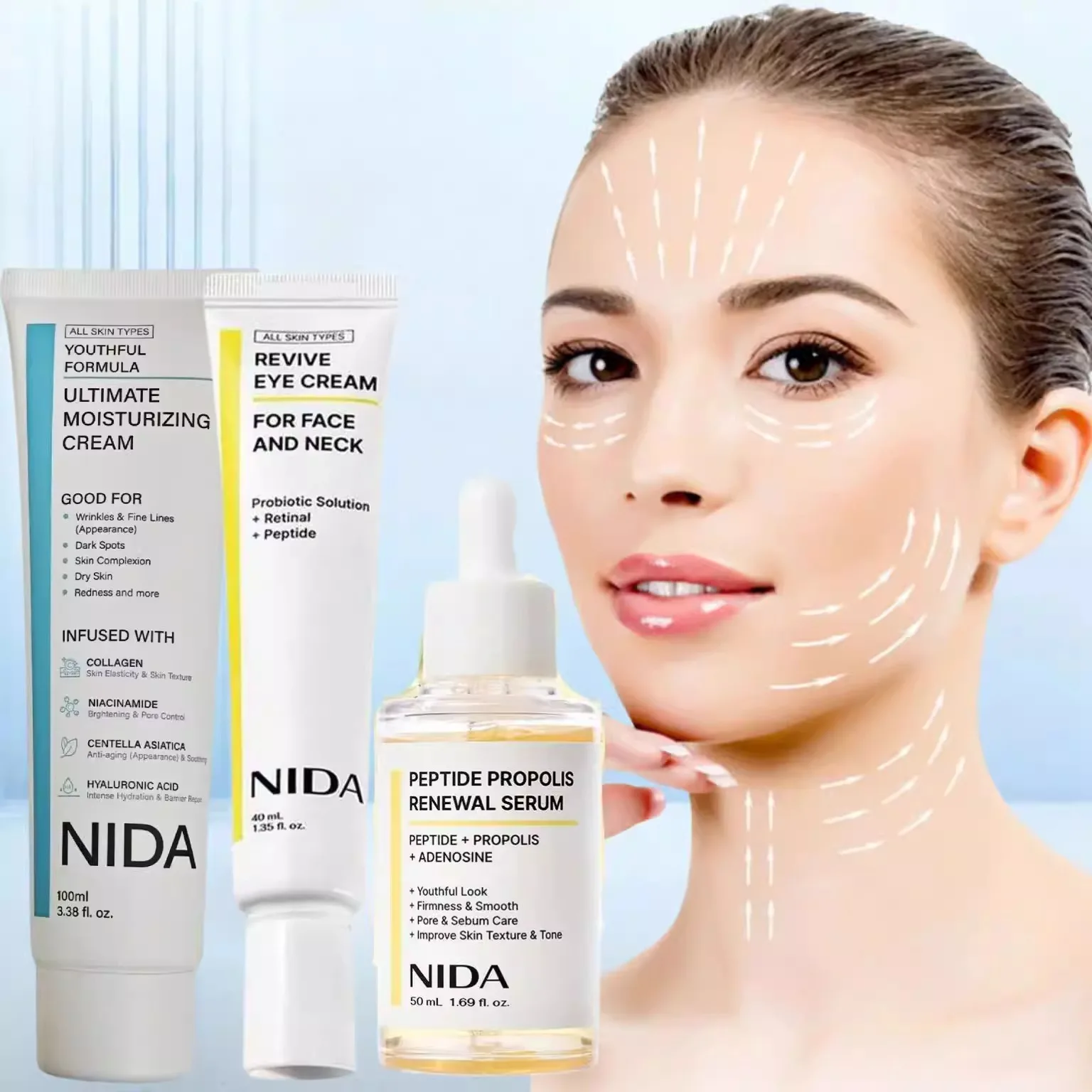 NIDA Ultimate Moisturizing Cream Retinol Firming Anti-Aging Youthful Formula Moisturizing Lifting Skincare For All Skin Types view 2