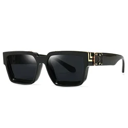 Square Thick Frame Luxury Oversized Sunglasses Men Women Fashion UV400 Glasses