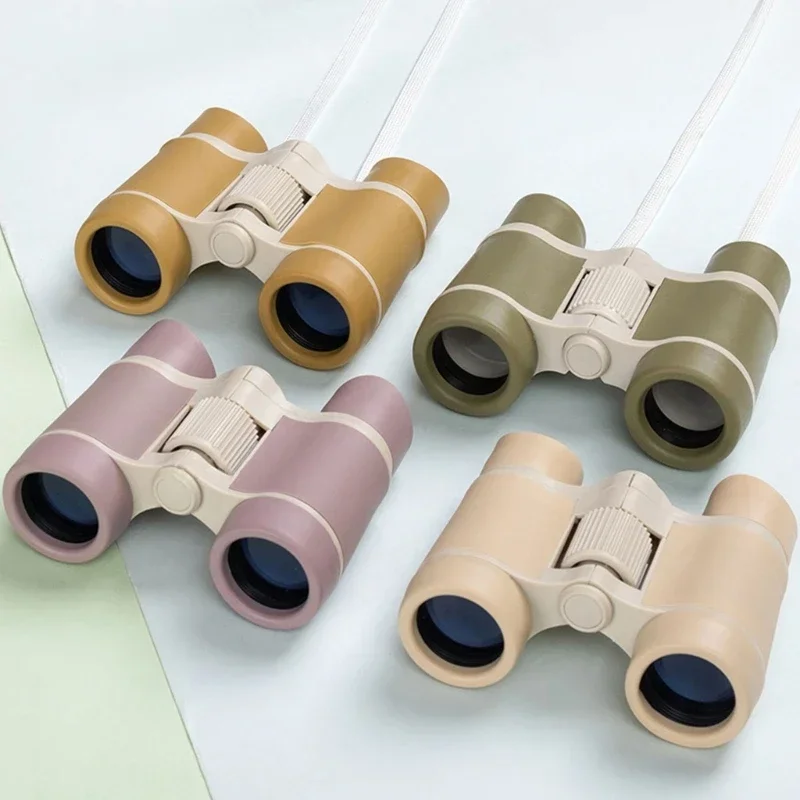 Portable Kids Binoculars Plastic Colorful Binoculars 4x30 Lens Kids Binoculars Enjoy Adventure & Observe Wildlife Gift