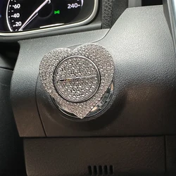 1pc Sparkling One-Click Start Button Cover For Audi BMW Mercedes Benz For VW Ford Alloy Car Engine Start Stop Button Decoration