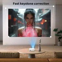 Projector Slim Compact, USB HDMI Interfaces, Built-in Speaker, EU US Plug Options for Home Theater