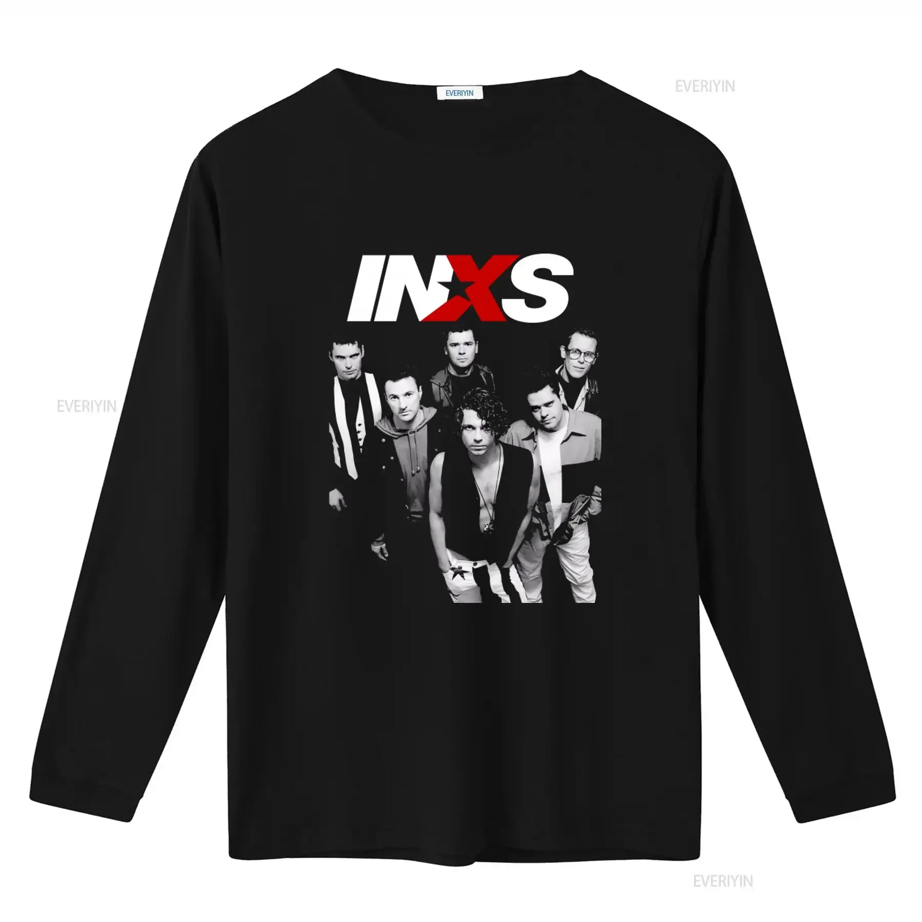 Cotton INXS Band T Shirt The Best of Album Design with Tim Farriss Kirk Pengilly Garry Gary Beers vintage Washed Slightly