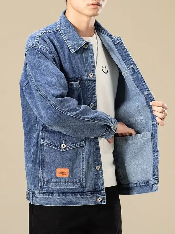 Men's Denim Jacket Casual Spring Autumn Workwear