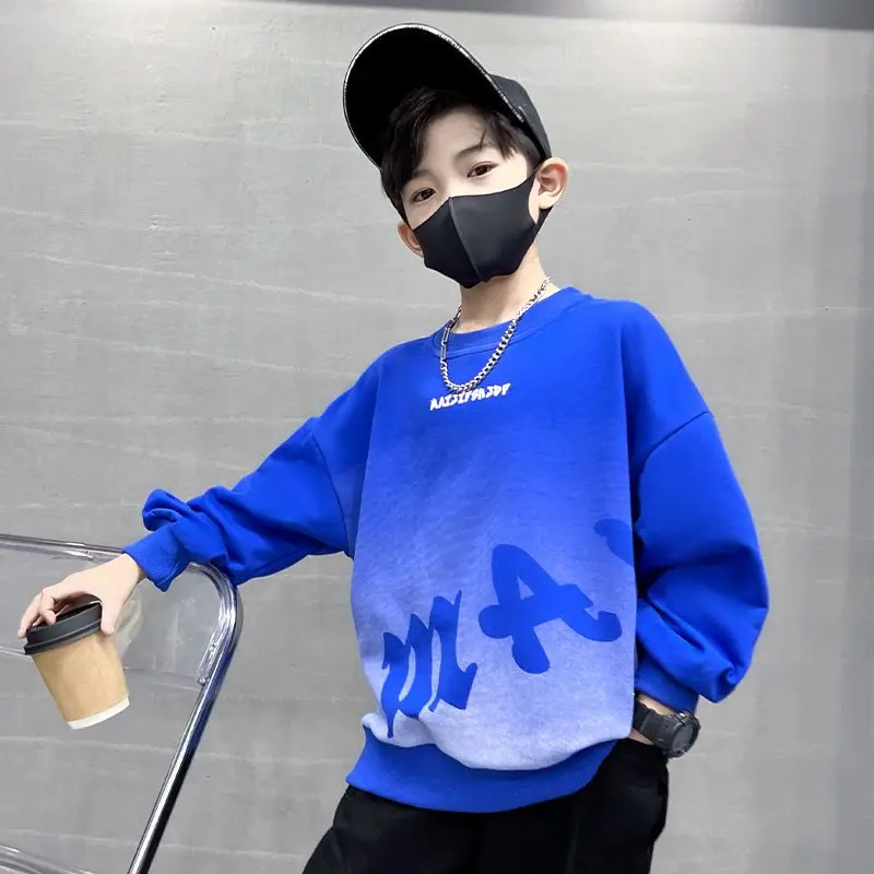 Boys' Mid-Large Size 2025 New Spring-Autumn Trendy Brand Dashing Street-Cool Sweatshirt