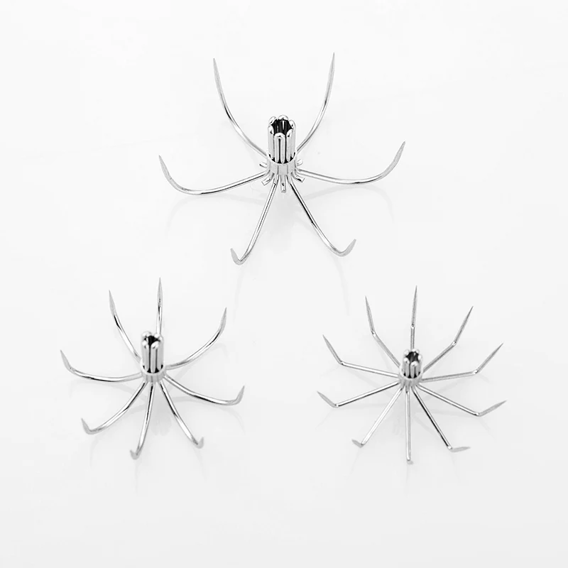 

100 шт. новых искусственных крючков, крючки для зажима кальмаров, 6 когтей и 8 когтей, оборудование для Глубоководной Рыбалки в соленой воде, рыболовные снасти