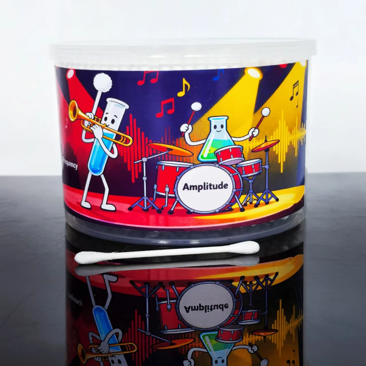 500 قطعة/1000 قطعة مسحات قطنية لزجاجة التجربة الكيميائية ، مسحات قطنية مزدوجة الأطراف ، مسحات قطنية هدية للمهرجانات