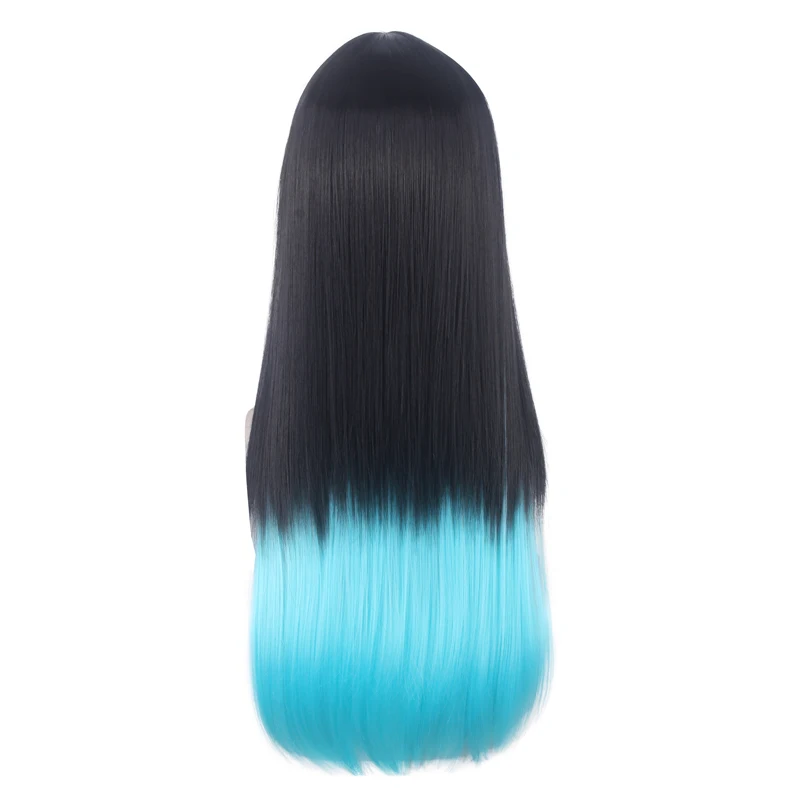 "Demon Slayer: Kimetsu no Yaiba شعر مستعار COS مصبوب بالكامل، شعر مستعار أنيمي، شعر مستعار كوس" شعر مستعار من الألياف الاصطناعية