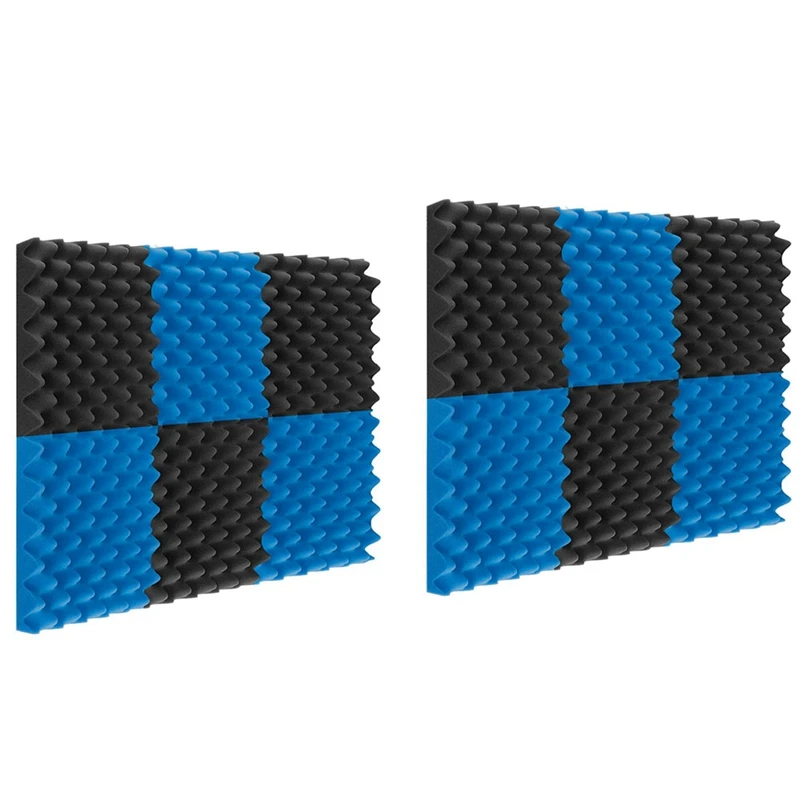 24Pack Acoustic Foam Panels Egg Crate Foam Sound Proof Padding 1 Inchx12 Inchx12 Inch Studio Acoustical Treatments Foam