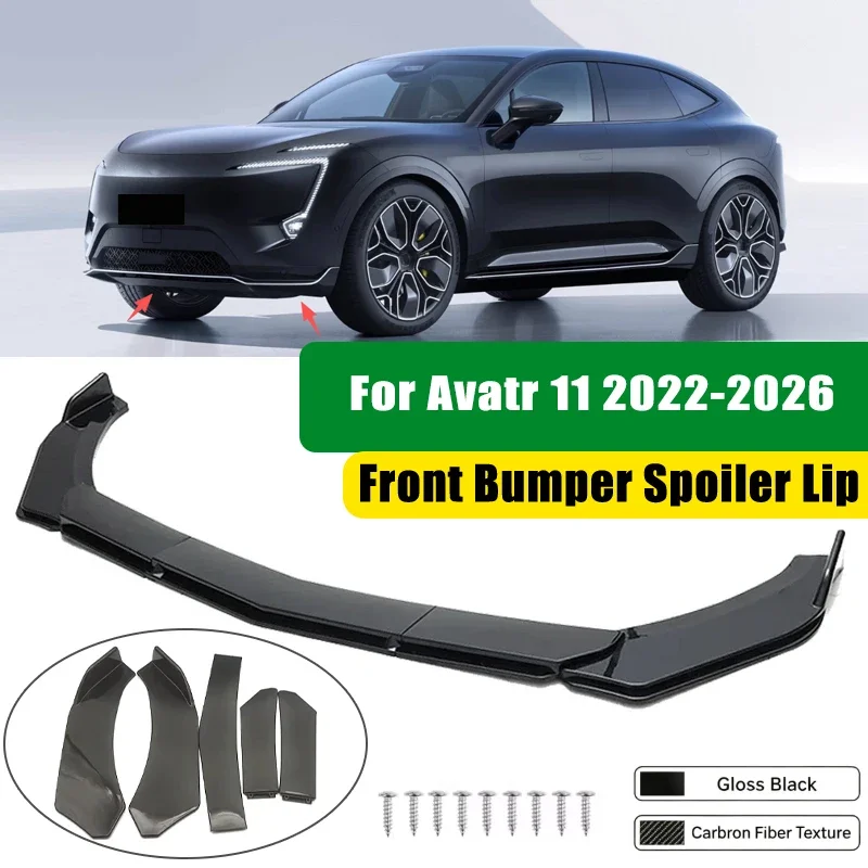 For Honda Fit Jazz GE 2007-2013 5Pcs ABS Car Front Bumper Lip Spoiler Splitter Body Kit Canard Tuning Accessories