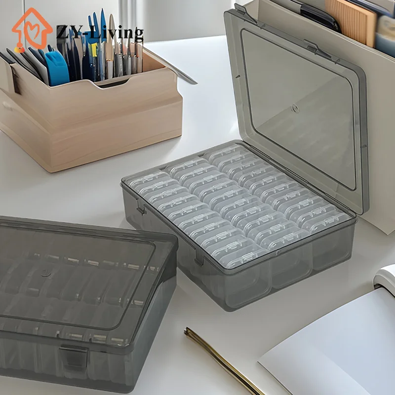 

20/26 шт. прозрачные пластиковые коробки для хранения, портативные многофункциональные контейнеры для ювелирных изделий, бусин, принадлежностей для творчества и рукоделия