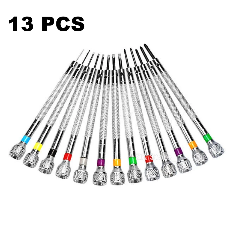 Precision Screwdriver Set 0.6-2.0mm High Hardness Steel Micro Cross Screwdriver Kit for Home Watch Screwdriver Set Repair Too