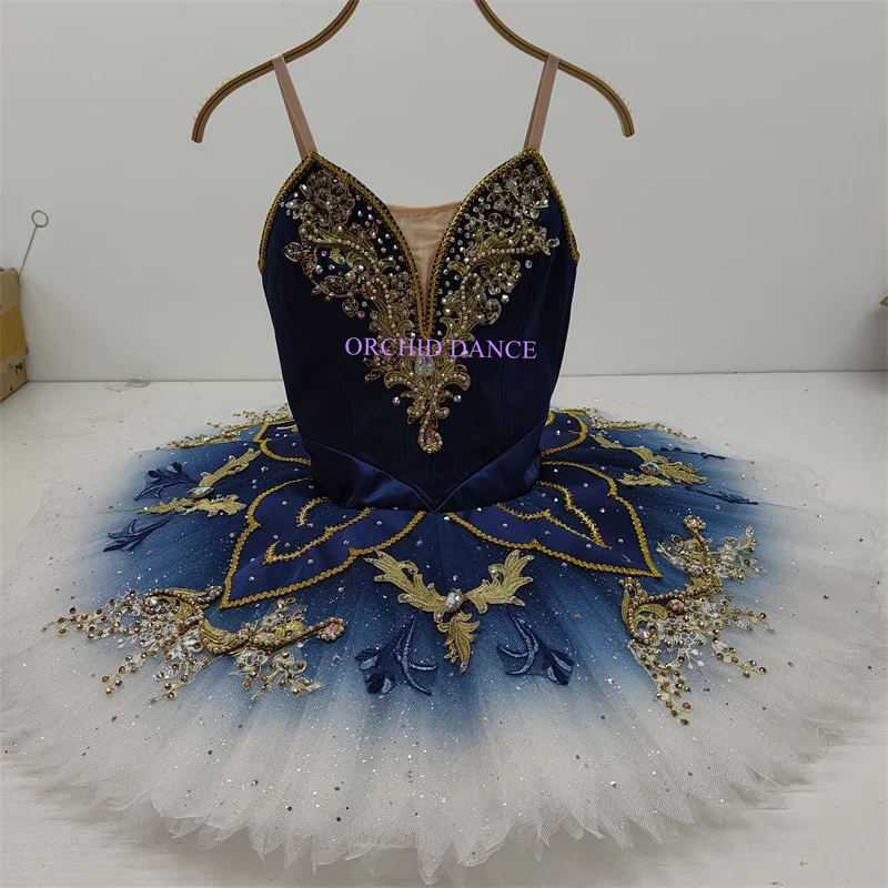 Professional High Quality Custom Size Kids Girls Women Adult Piratas Performance Wear Navy Blue Ballet Tutu Costumes