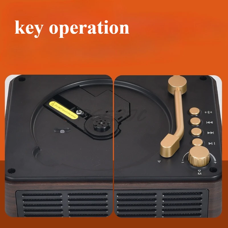 Retro Multifunctional CD Player Home Bluetooth Speaker 360 ° Spatial Sound Effect Radio Album CD Player view 4