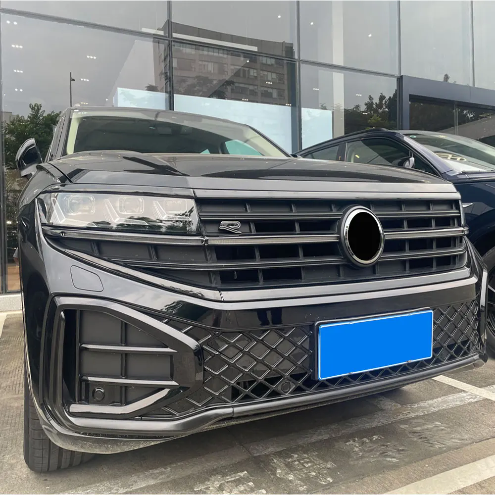 

For VW 2025 new Touareg ABS black grille decoration front bumper grille decoration external modification accessories
