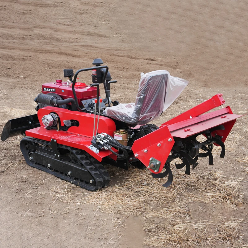 Customized 25HP Tractor Gearbox Rotary Tiller, Tracked Multi-function Rotary Tiller