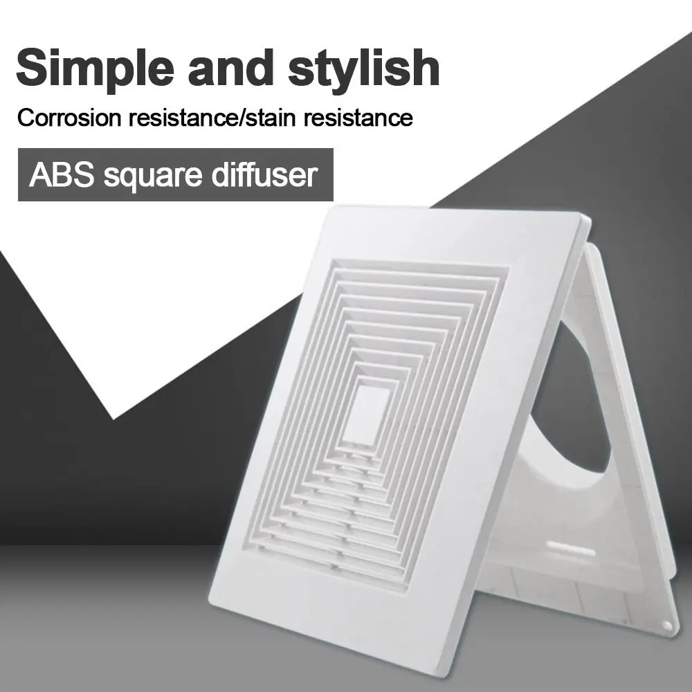 Durable Plastic Grille Air Outlet White Square Ventilation Hood Ventilator Cover Ceiling Vent Ventilation Systems