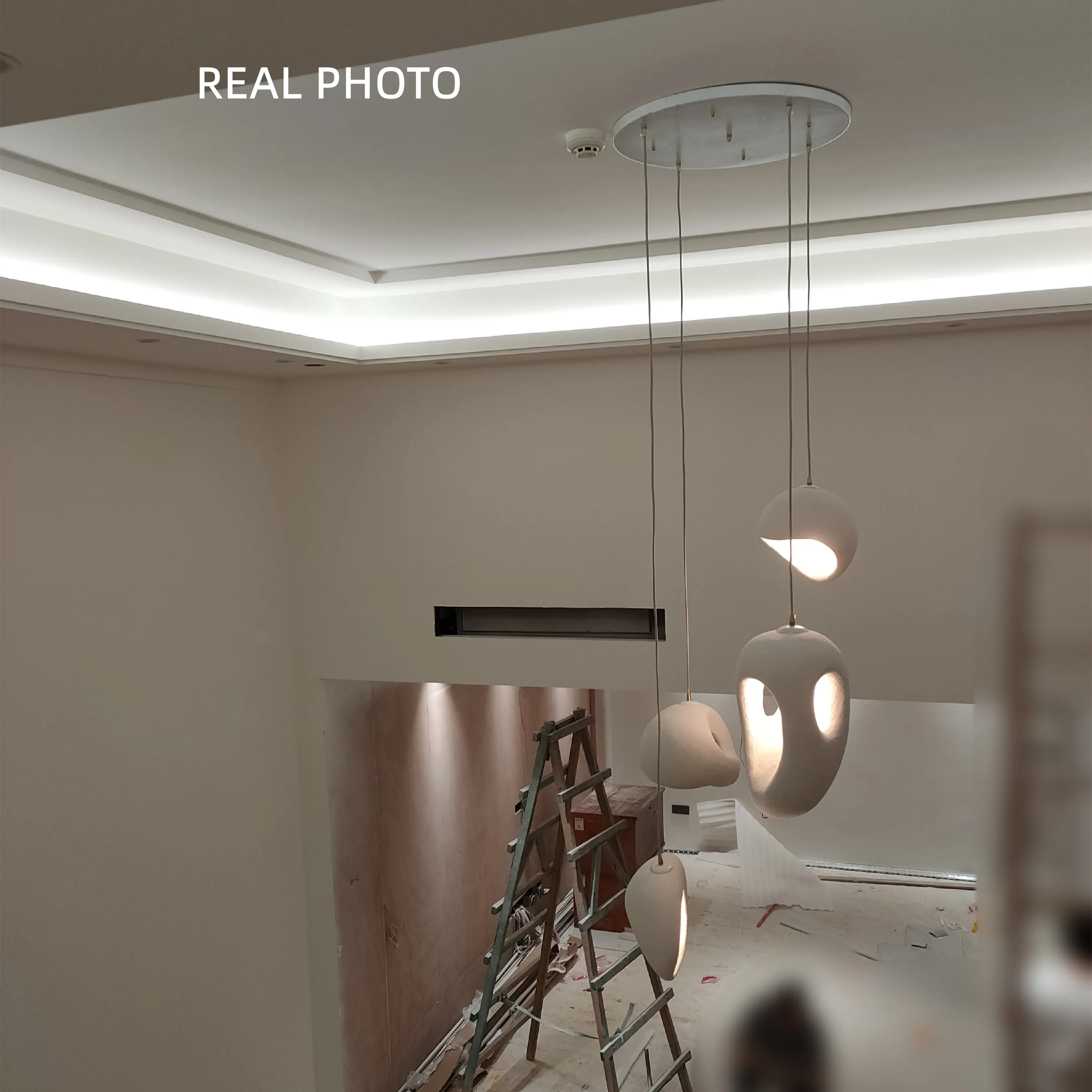 Nordic Villa Stair Wabi-Sabi Pendant Chandelier Irregular