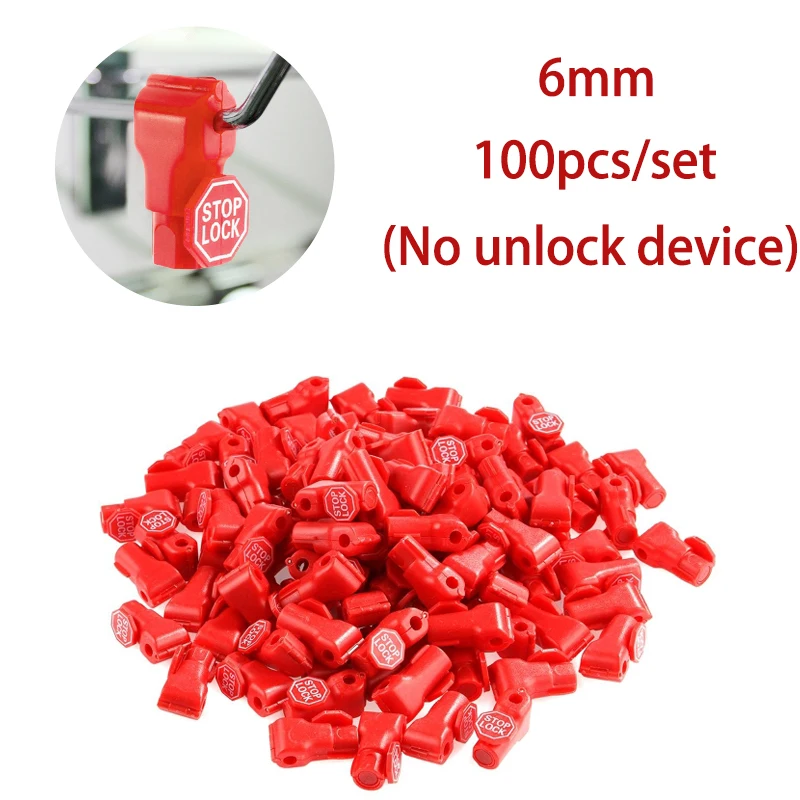 100 stks 6mm Plastic Anti-Diefstal Sloten Ontgrendelen Apparaat Winkel Supermarkt Peg Hook Stop Lock Pegboard Veiligheid display Haak Slot
