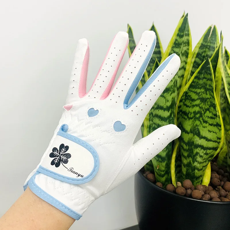 

Женские перчатки для гольфа из нескользящего волокна, мягкие удобные дышащие спортивные перчатки