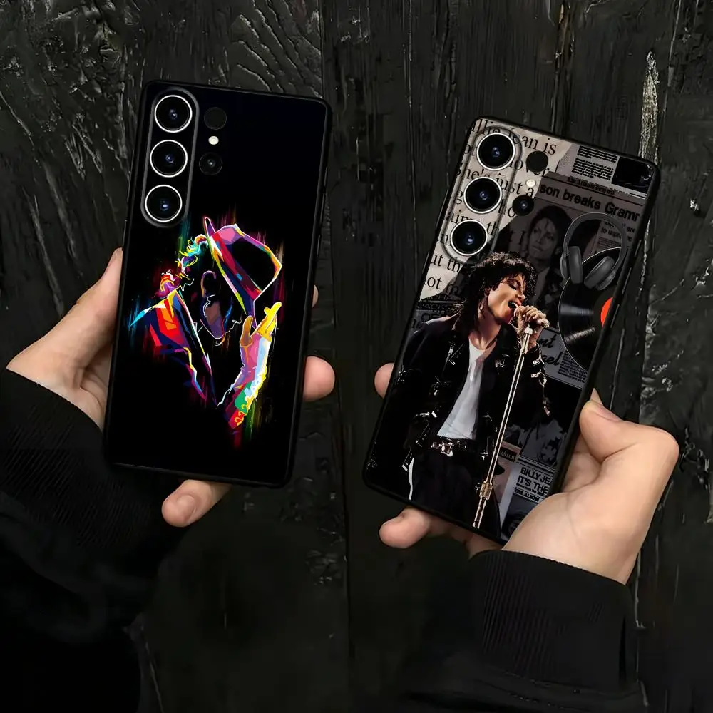 King Of Pop Mi-chaelES Phone Case For Samsung Galaxy S26 S25 S24 S23 S22 S21 S20 Plus Ultra Note20 Soft Black