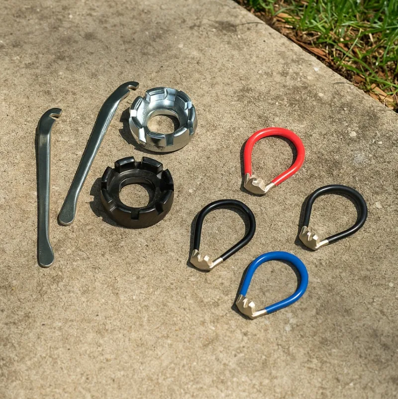 Chave de fio de aço falou conjunto de ferramentas de reparo de pneus universal 8 portas roda desmontagem corrente bicicleta motocicleta kit de ferramentas