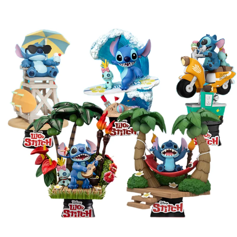 Beast Kingdom – périphériques de dessin animé Disney Stitch, modèle créatif Kawaii, ornements de table, cadeaux de vacances, vente en gros