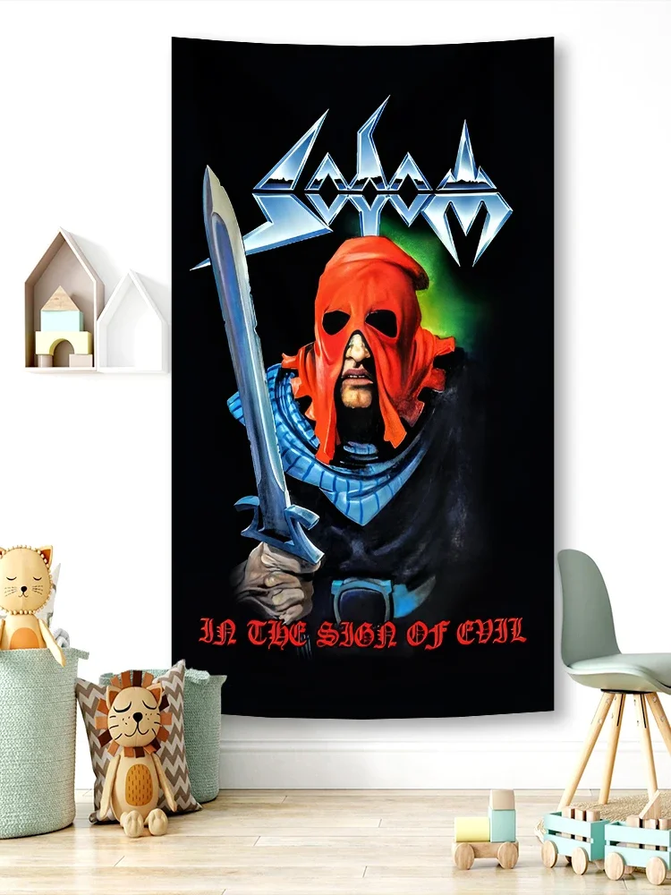 90 x150cm 3 x5ft Sodoms Flag Germany Thrash Metal Band poliestere stampa Rock Band Banner per Decor arazzo