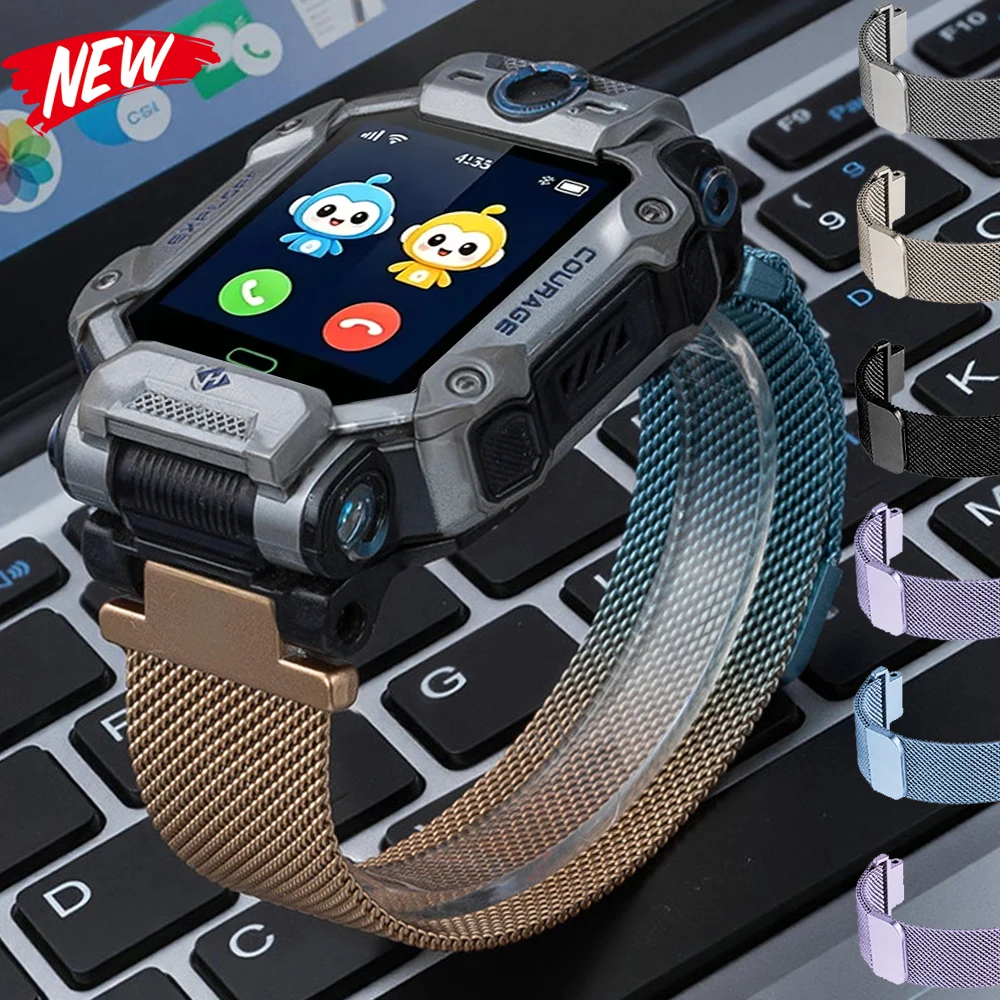 Magnetic Loop Watch Strap For Imoo Kids Watch 15mm Milanese Stainless Steel Metal Band For Imoo Z11 Z10 Z9 Z8 Z6A Z7S Wristband