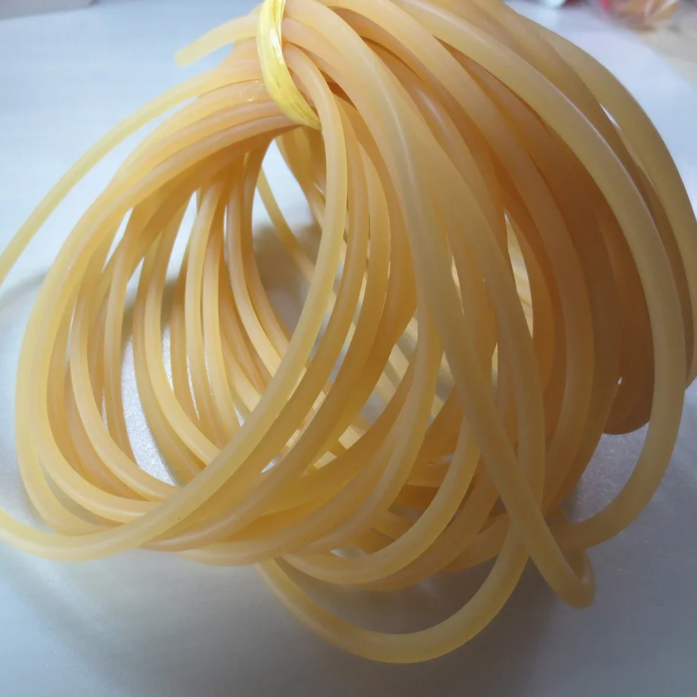 10/20m Latex Solid Rubber String, 2mm 3mm Diameter Elastic Band Rope for Slingshot, Fishing and Binding