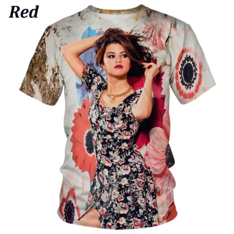 Y2k Selena Gomez Boys and Girls Short Sleeve T-shirt Onlyfans Cosplay Men\'s Clothing Quality Haikyuu T-shirt for Men Cyrus